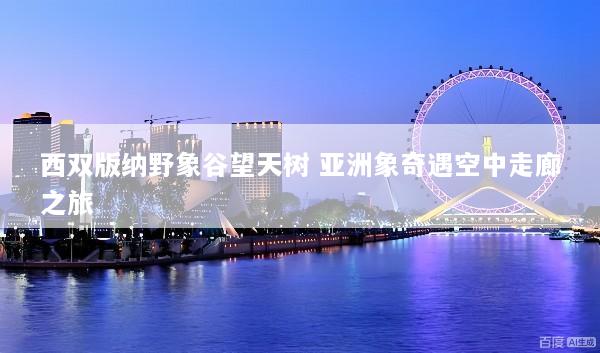 西双版纳野象谷望天树 亚洲象奇遇空中走廊之旅